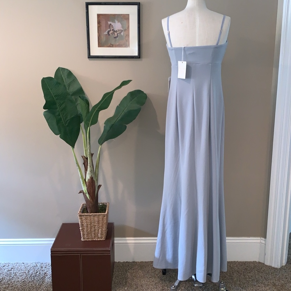NWT Show Me Your Mumu Weddings Harper Gown, Steel Blue Stretch, Size Large - Picture 5 of 16